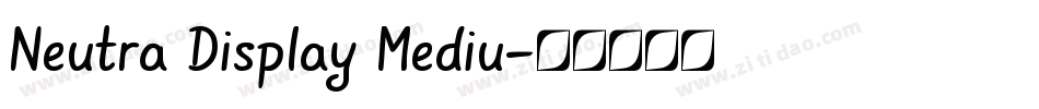 Neutra Display Mediu字体转换